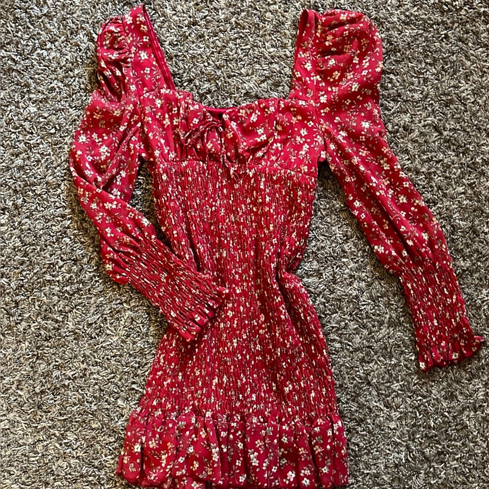 Forever 21 Red Floral Blouse